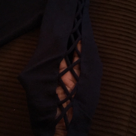 Bobeau Lace Up Sleeve T-Shirt - Picture 5 of 5